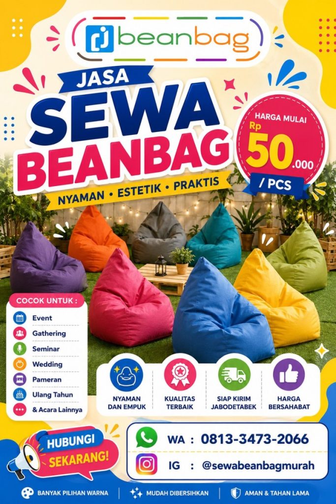 Wa : 0813-3473-2066 Jasa Sewa Beanbag Termurah dan Terpercaya di Mojoagung Jombang