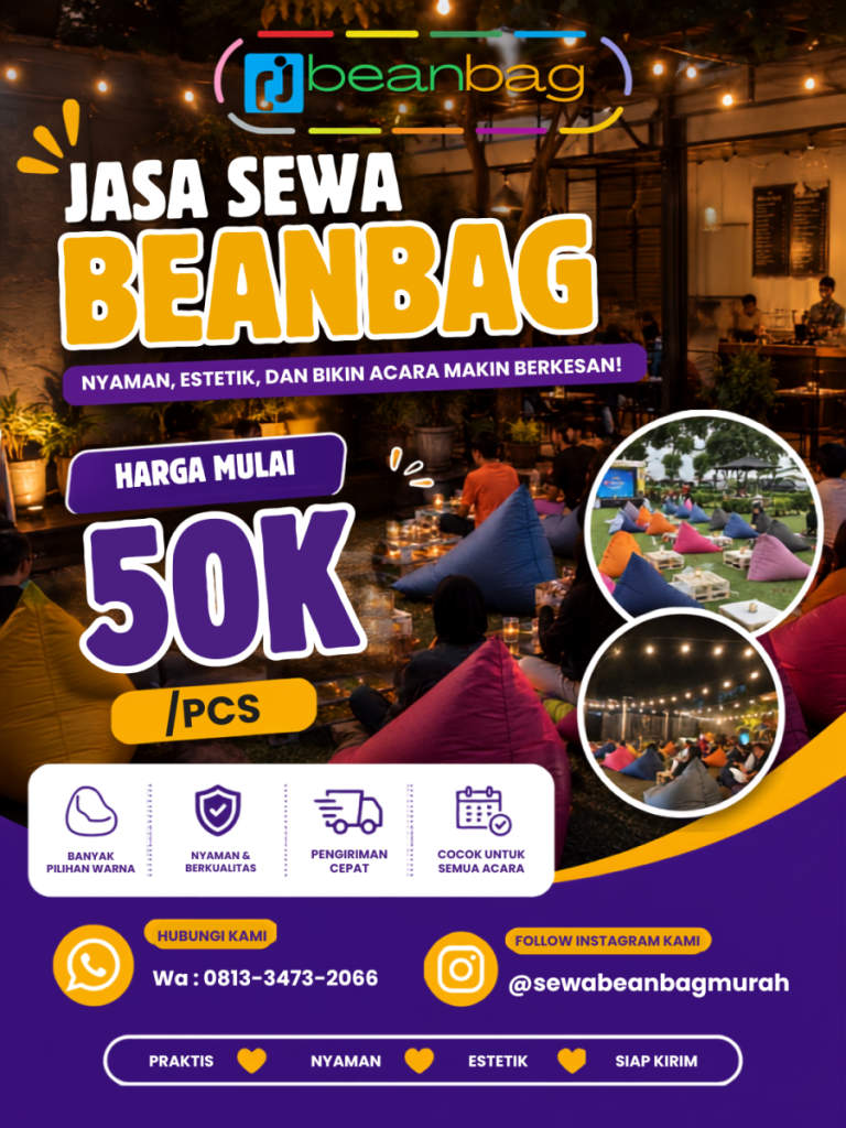 Jasa Sewa Beanbag Murah di Megaluh Jombang