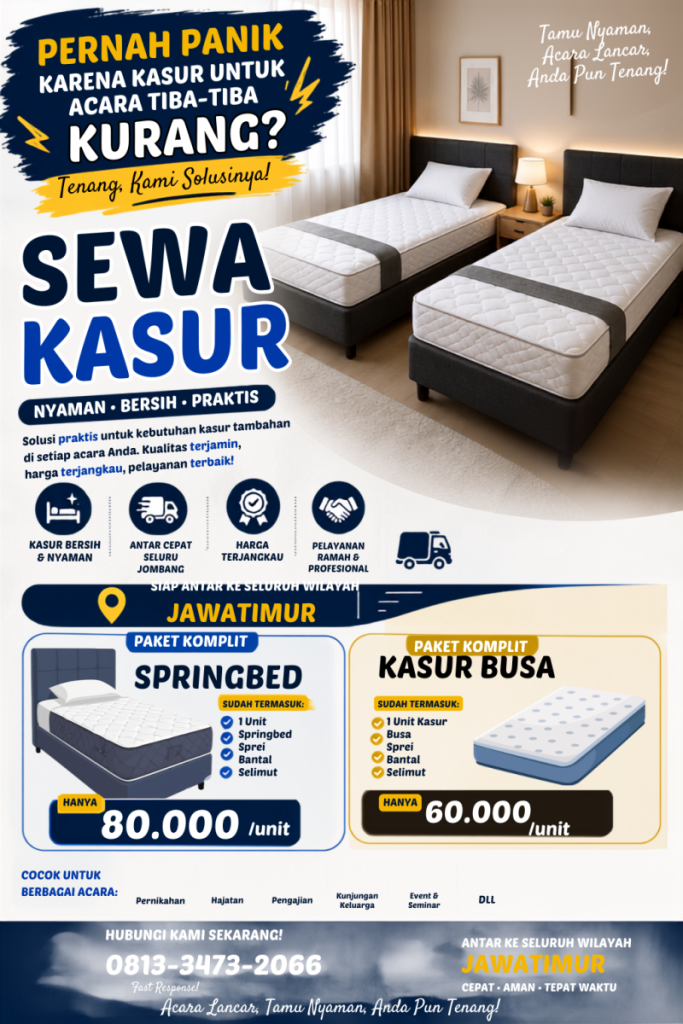 Sewa Kasur Murah Kualitas Bagus di Jombang-Kesamben