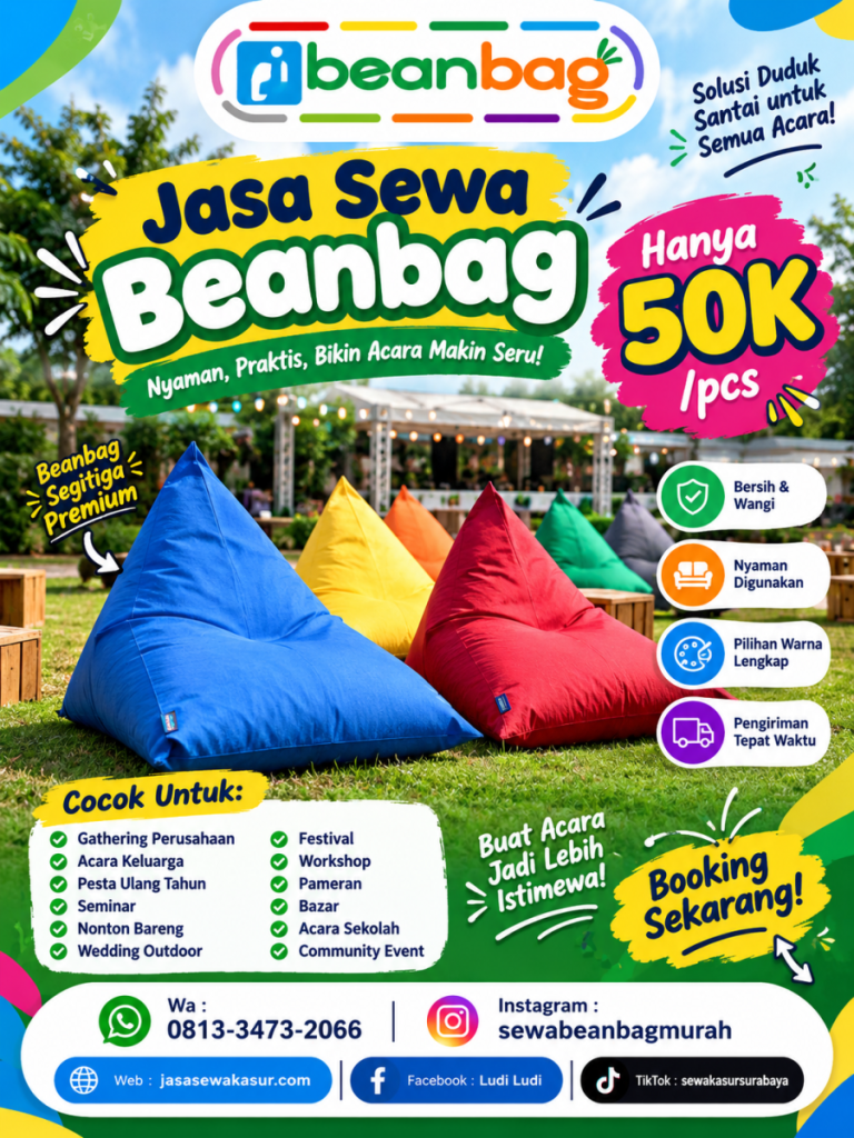Jasa Sewa Beanbag Murah di Kalipare Malang