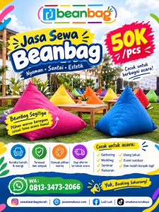 Jasa Sewa Beanbag Murah di Donomulyo Malang