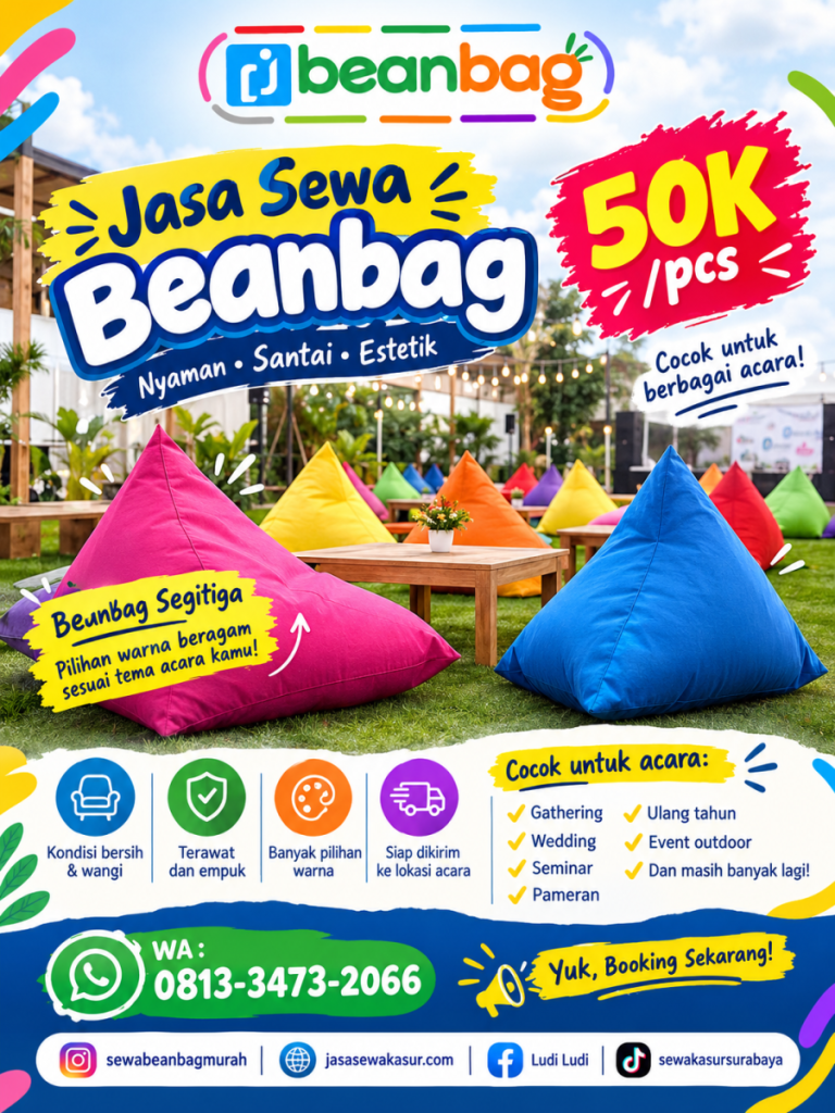 Jasa Sewa Beanbag Murah di Donomulyo Malang