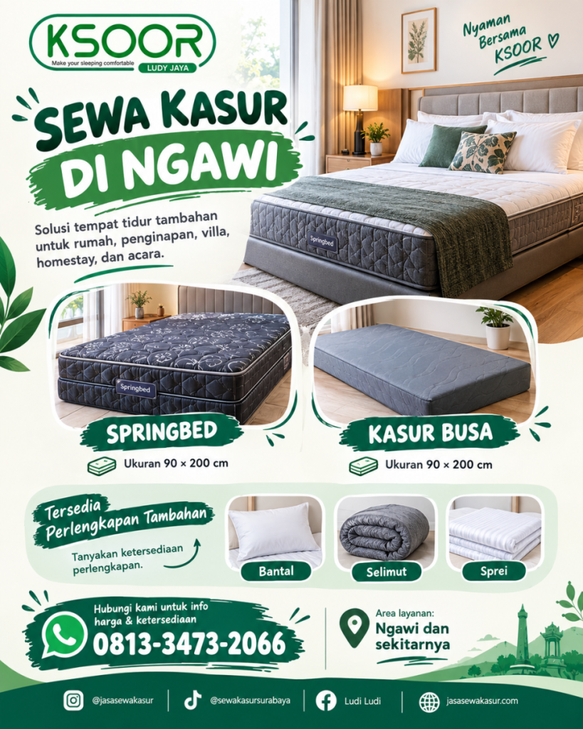 Sewa Kasur Nyaman di Ngawi