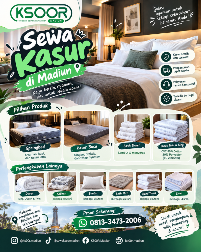 Sewa Kasur dan Linen KS00R Madiun (1)